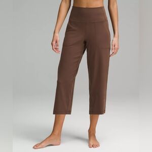 Lululemon Align High-Rise Wide-Leg Crop Pant in Espresso
